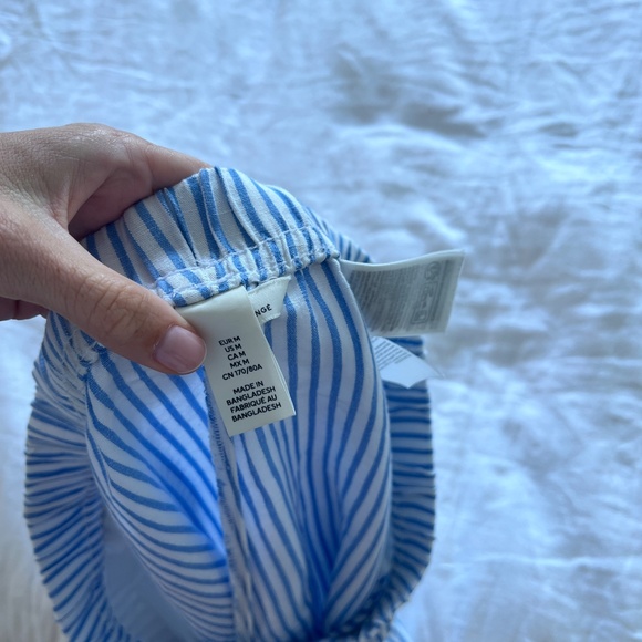 H&M Blue Striped Linen Pants - Picture 4 of 4